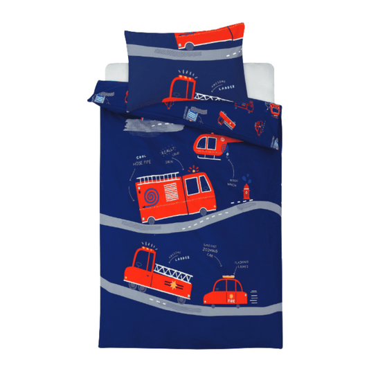 Kids Firefighter Highway Duvet Set
