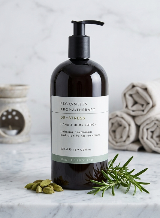 Pecksniff's Aroma Therapy De-Stress Hand & Body Lotion 500ml