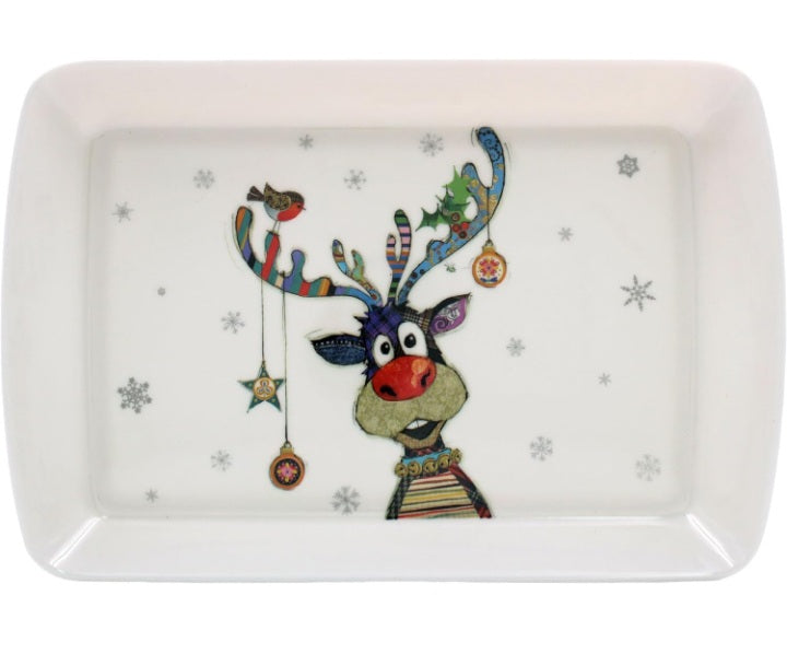 Rudolph Christmas Serving Tray 23cm x 16cm