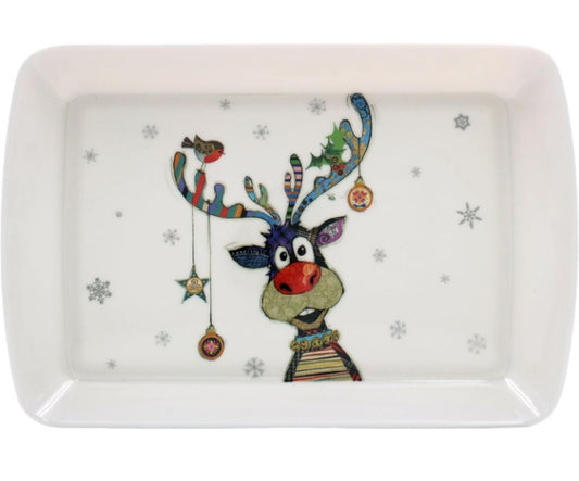 Rudolph Christmas Serving Tray 23cm x 16cm