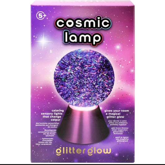 Cosmic Glow Colour Change Glitter Ball Lamp + USB Charge Cable Kids Fun Play Toy Sensory