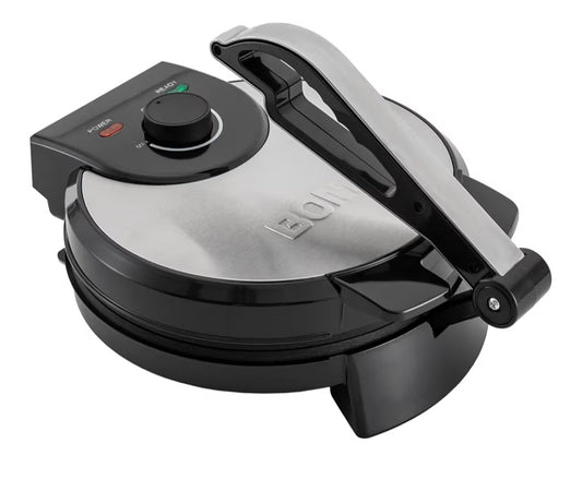 Roti Press Machine Non Stick, Easy Clean Up Perfect for Pancakes Crepes Omelettes Chapati Roti Temperature Range About 200-260°C *damaged box