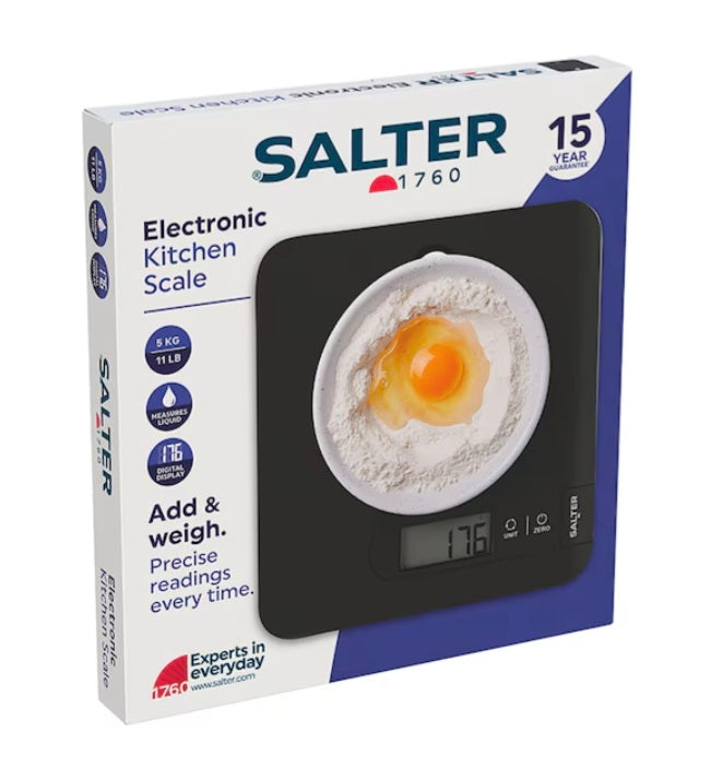 Salter Black Kitchen Scale Digital