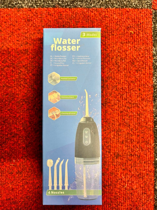 3 mode water flosser teeth cleaner with 4 nozzle attachments 230ml tank