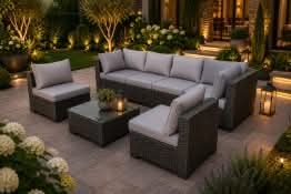 Luxury Charles Bentley 7 Piece Rattan Garden Sofa Set – RRP
£1,999
