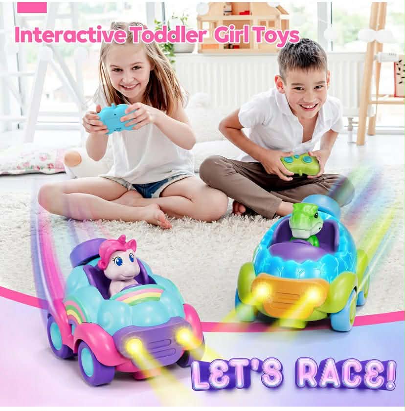 Lehoo Castle 2 Years+ Remote Control Car Unicorn Toys RC Cars with Lights & Music