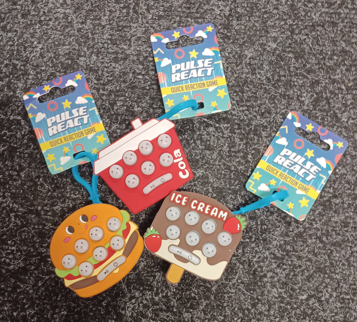 Pulse React, Quick Reaction Fidget Game. Random Design Provided