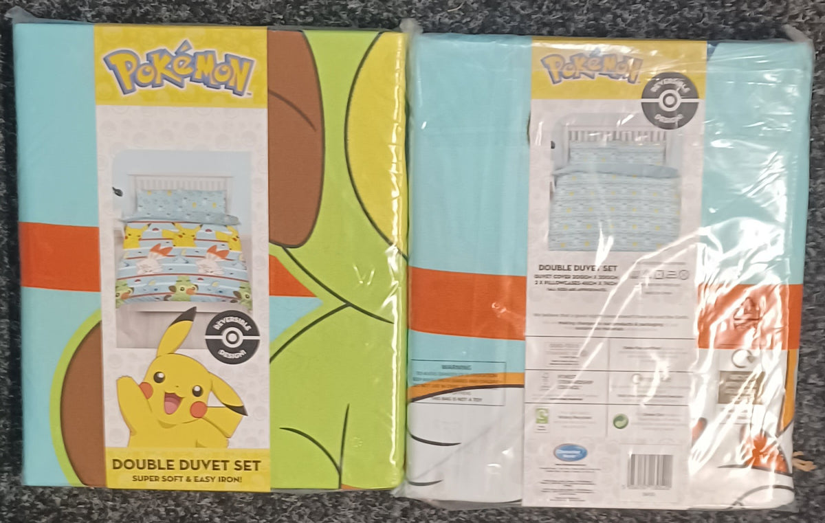 Pokemon Reversible Double Duvet And Pillowcase