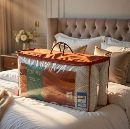 Pack of 2 Copper Memory Foam Pillows RRP £49!