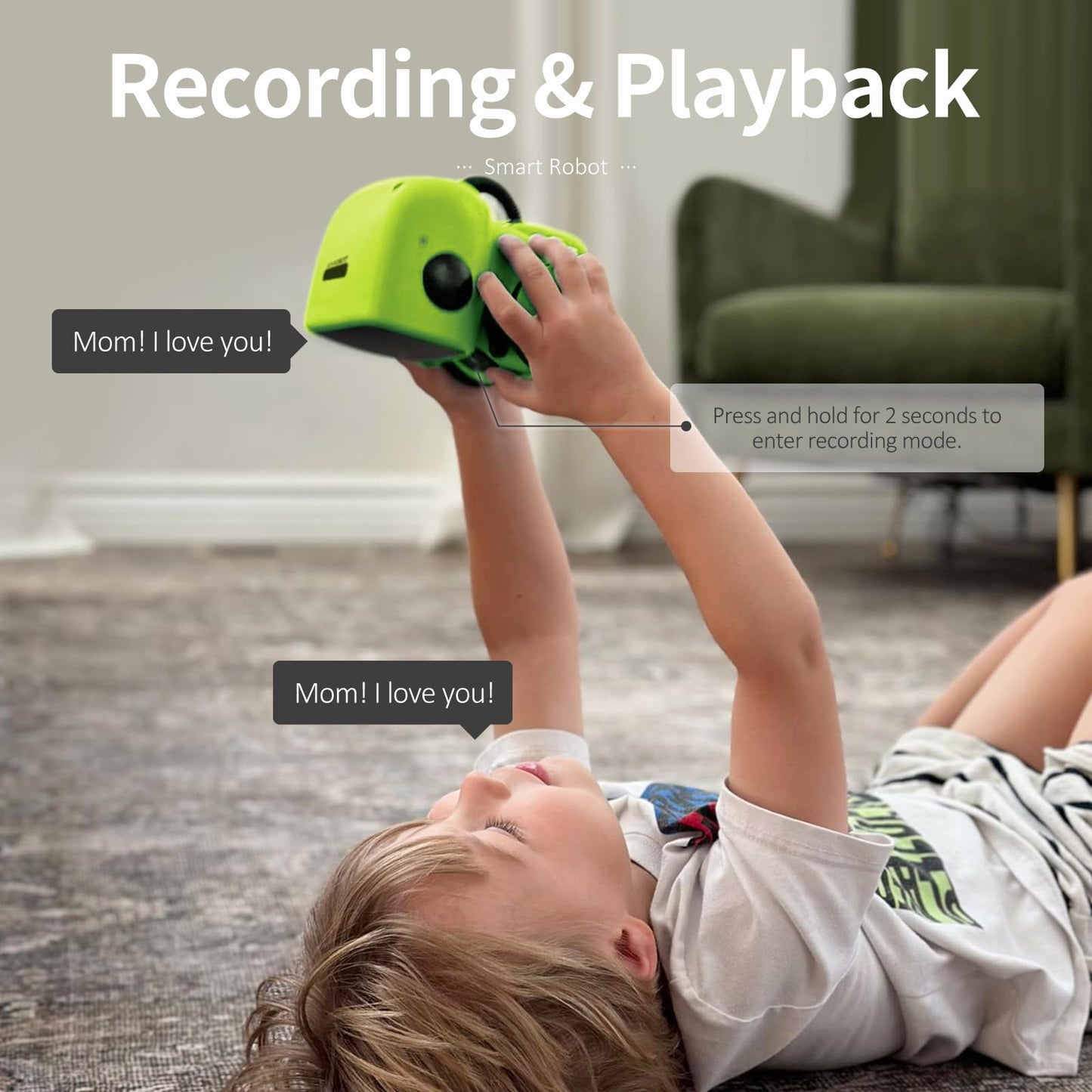 Interactive Smart Robot Toy for Kids with Voice Control, Touch Sensor, Dance, Sing & Record Functions 2 colours
