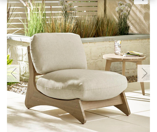 1 Seat Solid Acacia Wood Accent Chair see description