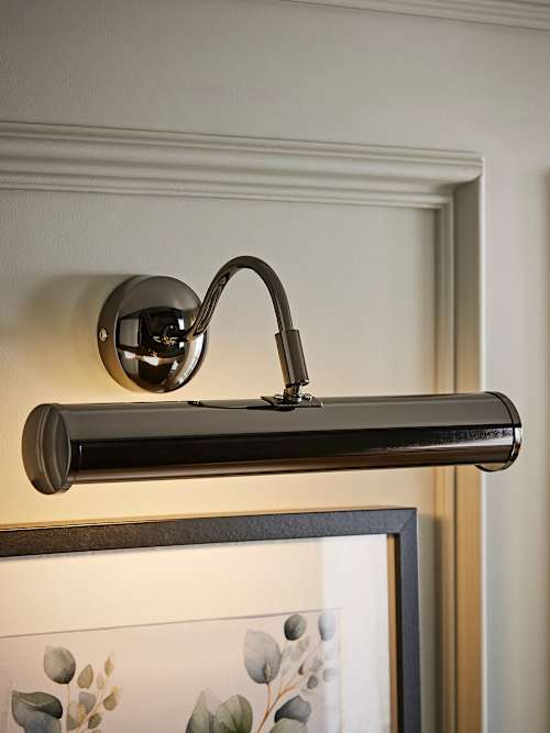 Gemini Twin Picture Wall Light, Black Chrome