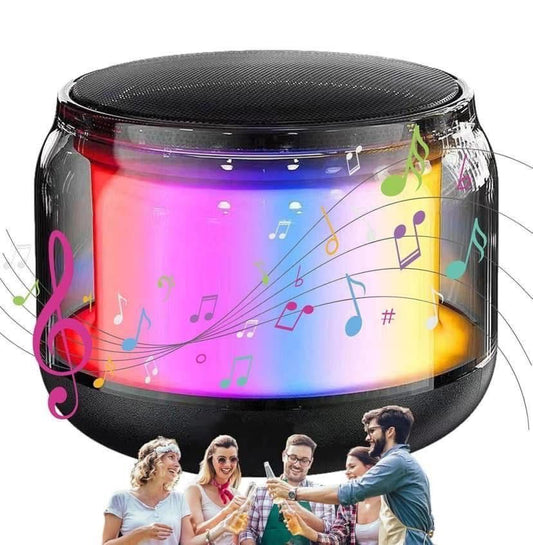Portable Bluetooth Speaker, Mini Wireless Speakers Bluetooth 5.0 Outdoor Speaker with RGB LED Light, TWS Dual Pairing, TF Card Play Support, Party, Camping, Travel (Multicolour)
