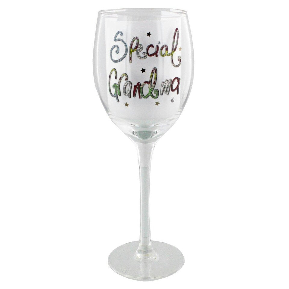 Special Grandma Wine Glass. In Gift Box.