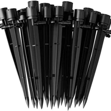 KAHEIGN 60Pcs Water Irrigation Drippers, 8 Holes Adjustable Drip Emitters Micro Flow Drip Irrigation 360 Degree Watering System for 4mm /7mm Tube