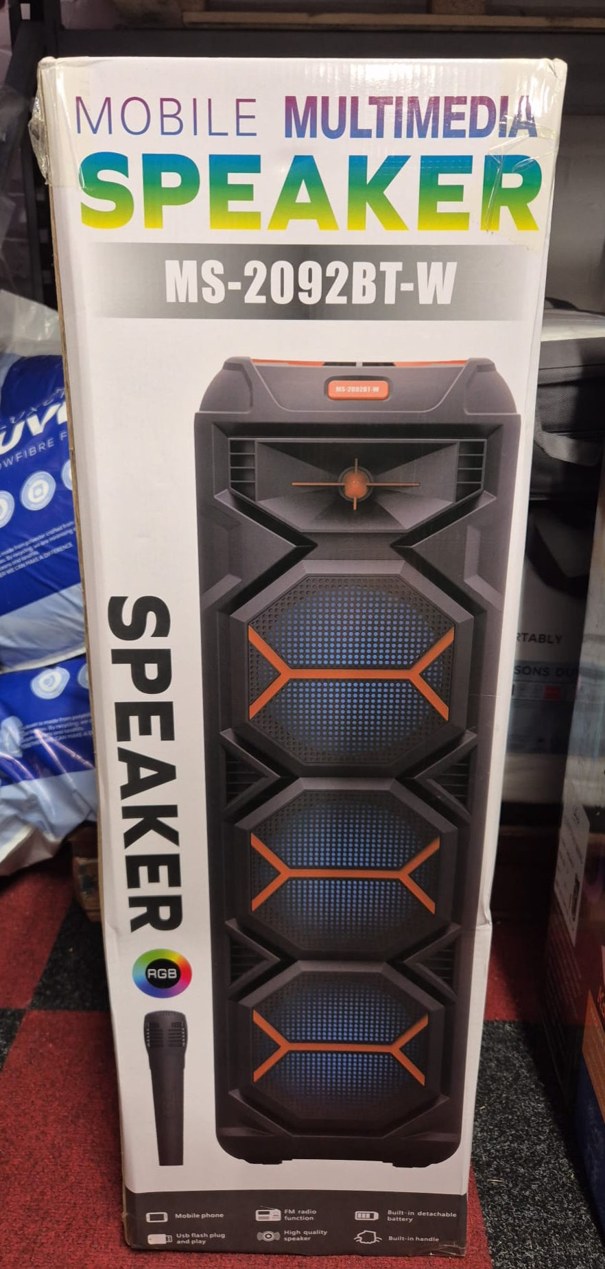XL Multimedia Portable Bluetooth Speaker with Microphone & Remote