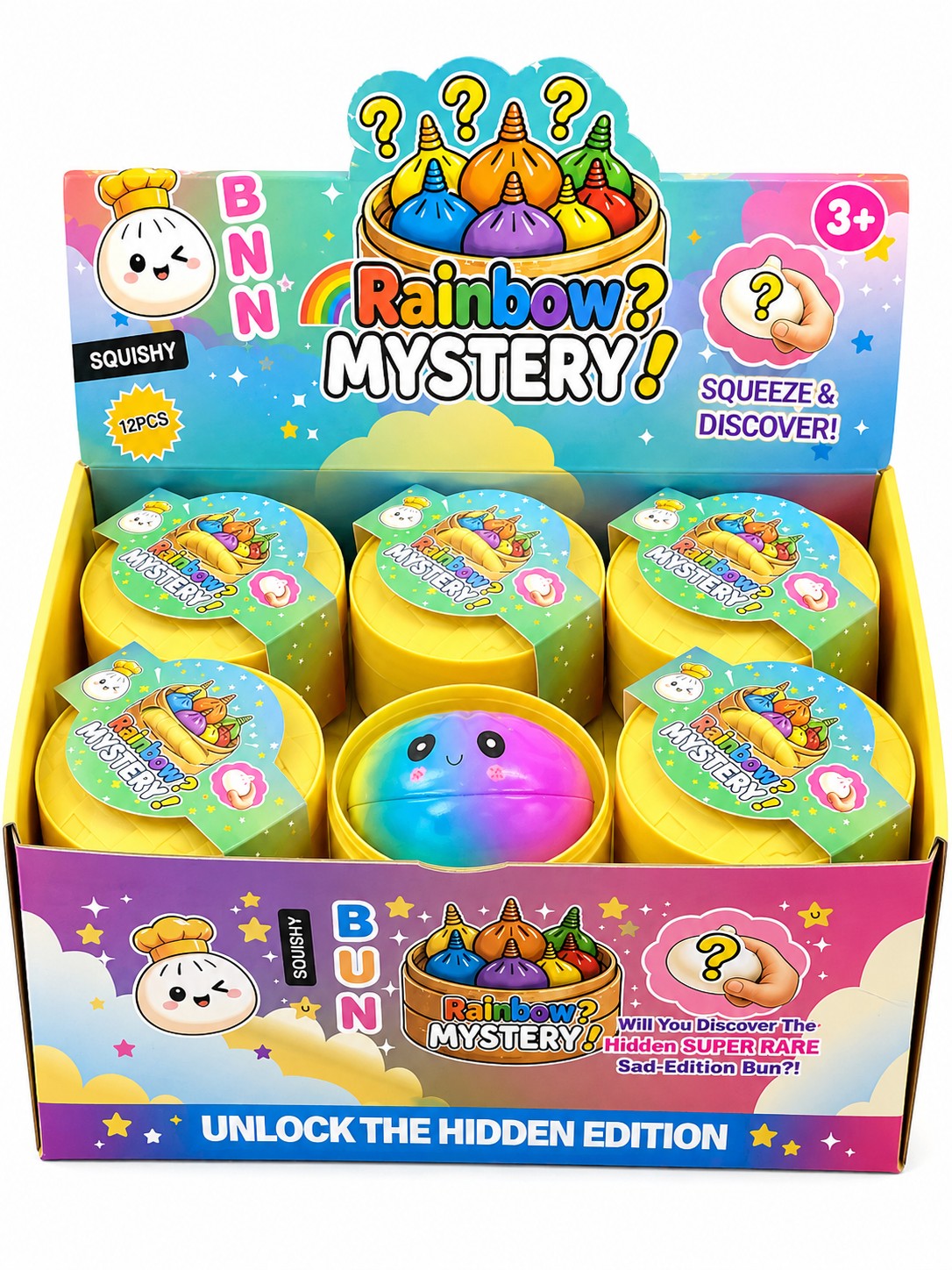 Rainbow Slow Rise Foam Mystery Dumplings 8.5cm