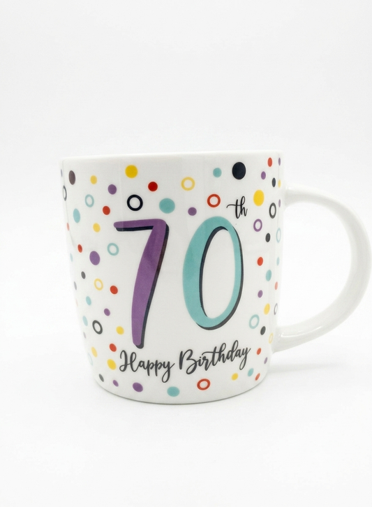 70th Birthday Ceramic Mugs sdc