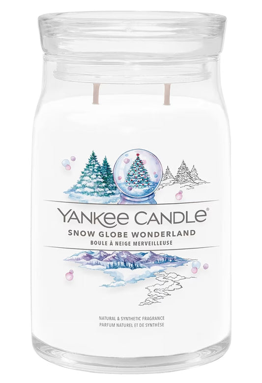Yankee Candle Signature Scented Candle | Snow Globe Wonderland Large Jar Candle with Double Wicks | Soy Wax Blend Long Burning Candle