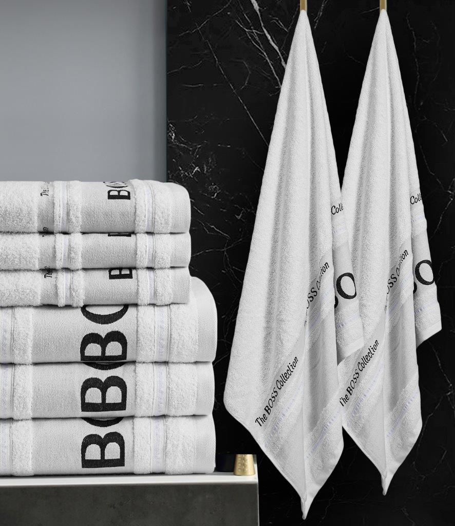 The Boss Collection 3 Piece Towel Set 90x150cm XL Bath Sheet in 7 Colours RRP £49