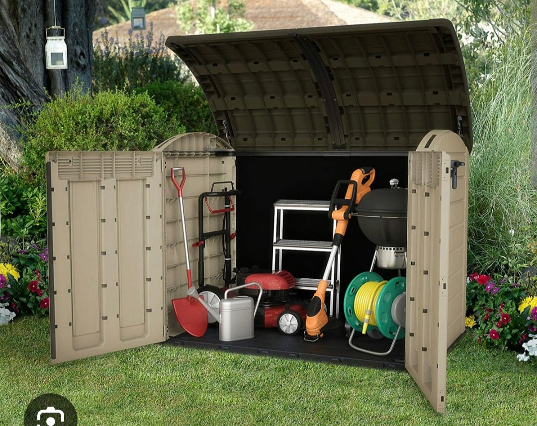 Keter Store It Out Ultra Outdoor Garden Storage Shed, 177 x 113 x 134 cm - Beige and Brown