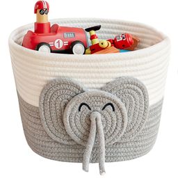 Woven Cotton Rope Storage Basket. 9 x 11 x 7inch