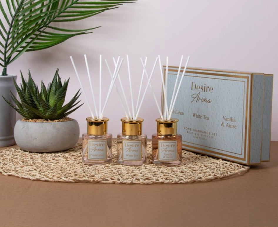 Set of 3 Cocoa Diffusers 50ml each in gift box