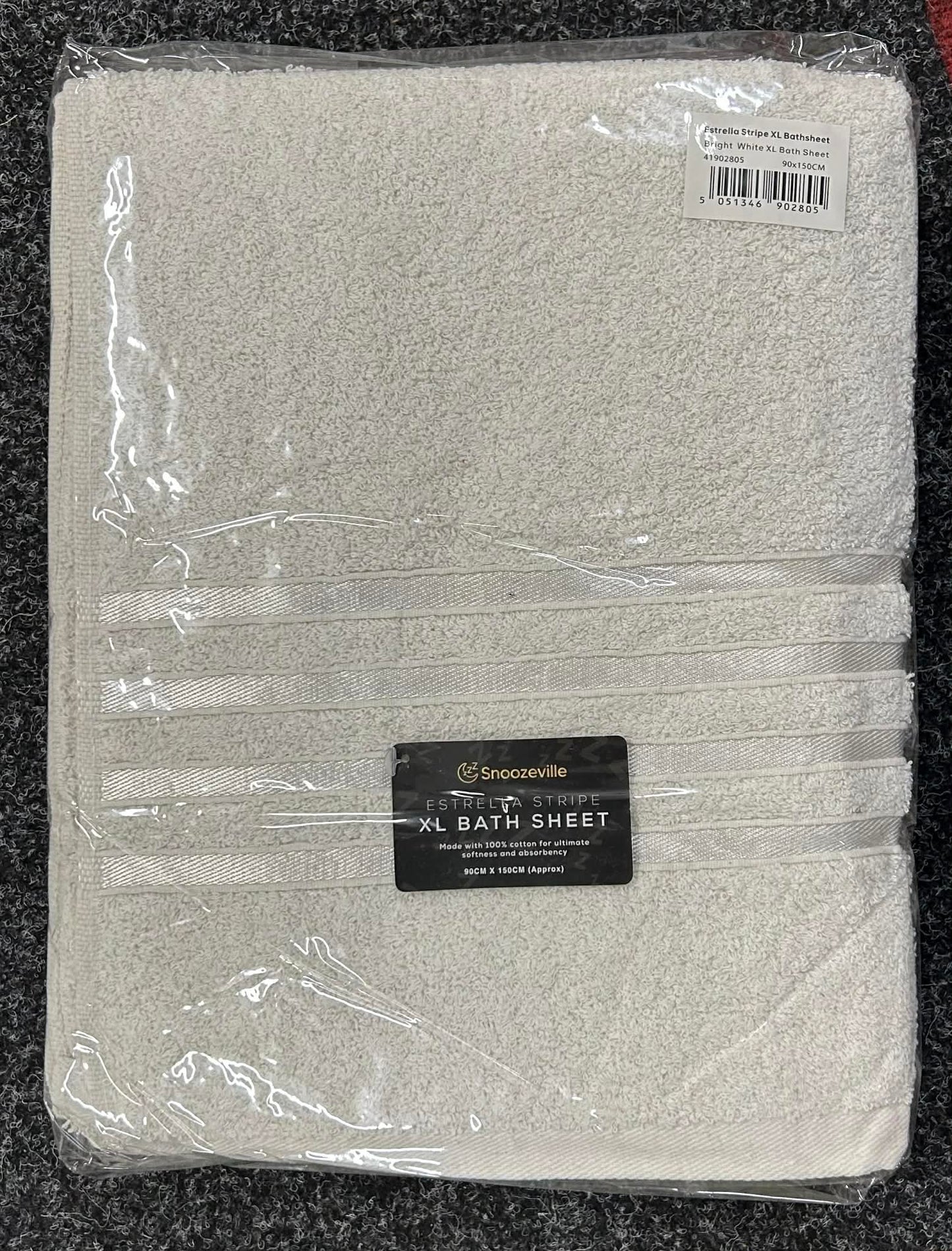 Striped Bath Sheet Towels 3 Pack 90x150cm Various Colours