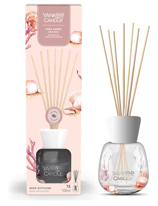 Yankee Candle Signature Scented Reed Diffuser | Pink Sands Aroma Diffuser | up to 10 Weeks of Fragrance | 100 ml