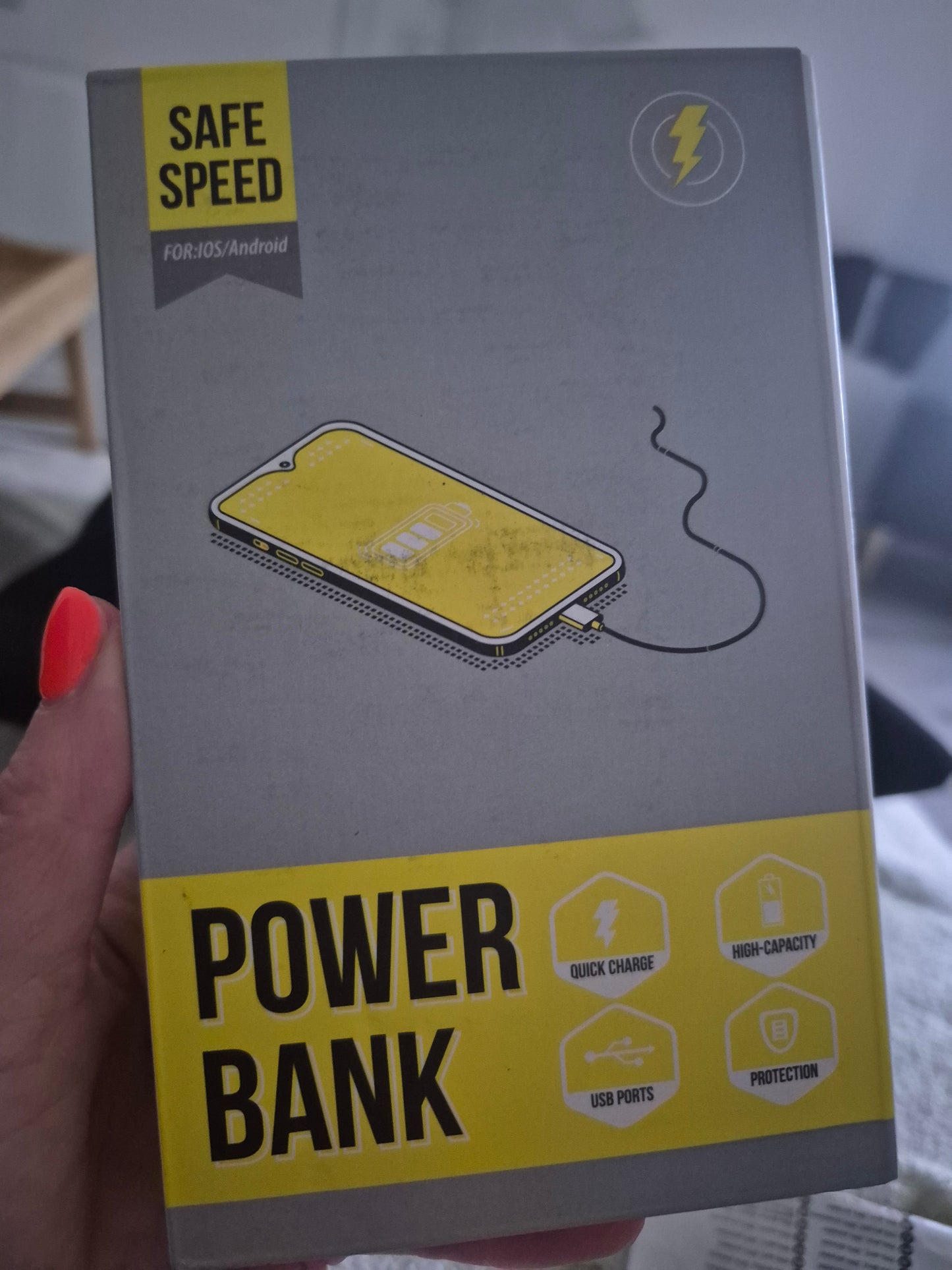 Safe Speed 25800MAH Portable Power Bank Charger & Built in Cables IOS/ANDROID