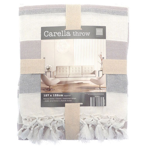 Careless Stripe Cotton Throw 127x152cm