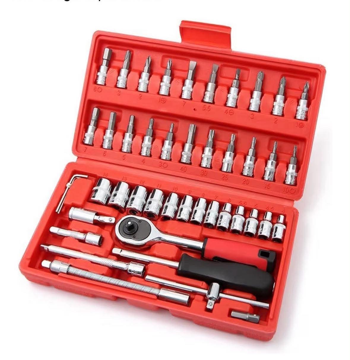 46 Piece Socket Wrench Set with Carry Case