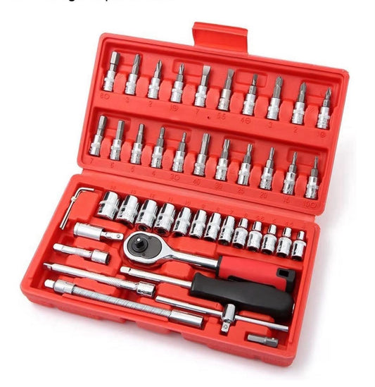 46 Piece Socket Wrench Set with Carry Case