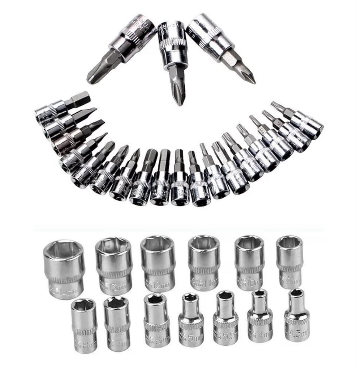 46 Piece Socket Wrench Set with Carry Case