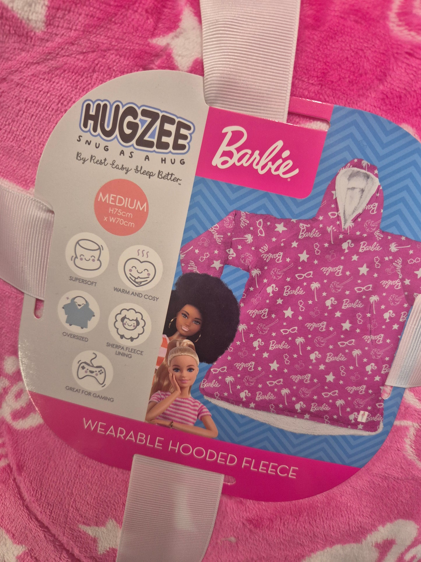 Hugzee Barbie Wearable Hooded Fleece M