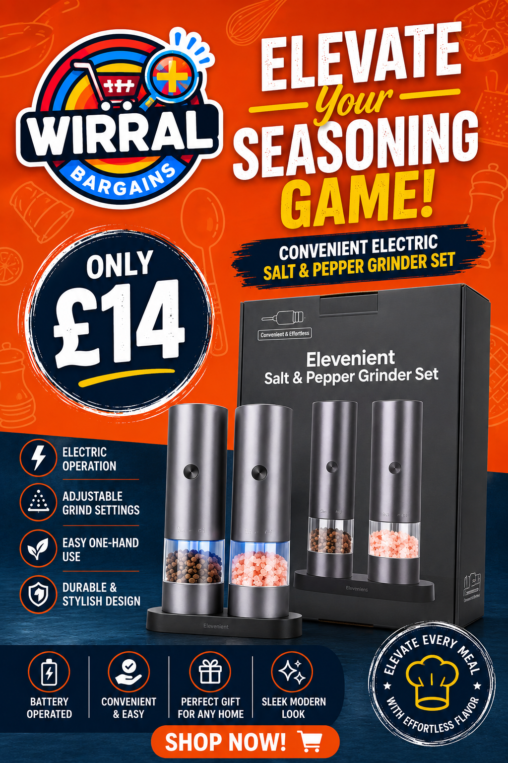Electric Salt & Pepper Grinder