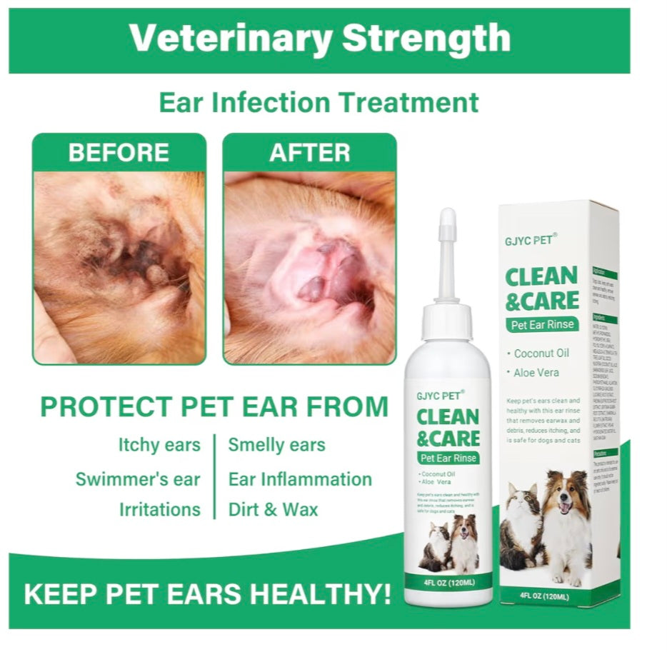 Clean & Care Pet Ear Rinse with Aloe Vera & Coconut Oil