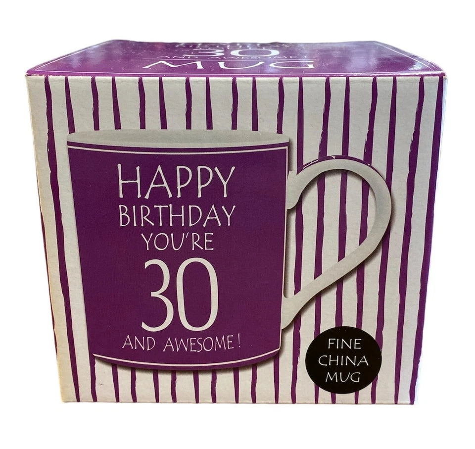 30 And Awesome Birthday Mug. In Box.