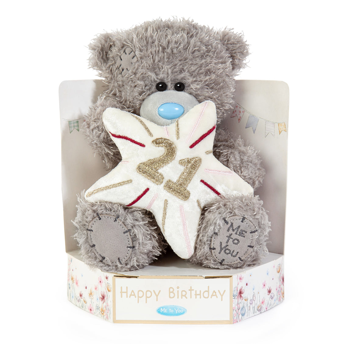 Me to You Tatty Teddy Plush 21st Birthday Bear On Gift Plinth