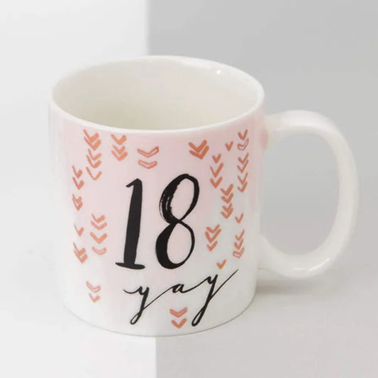 Ceramic Mug 18th Birthday - Rose Gold