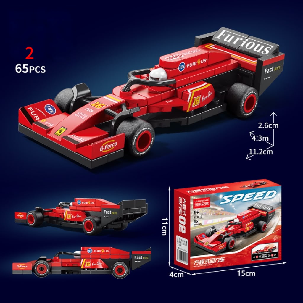 F1 Speed Mini Race Car Building Bricks Model