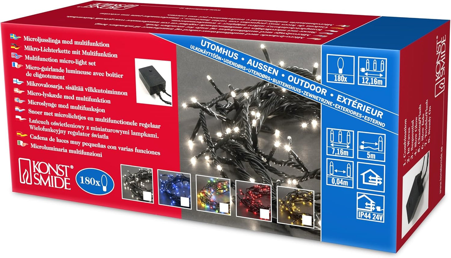 Konstsmide 180 Bulb GOLD/WARM Christmas Outdoor/Indoor Fairy Lights