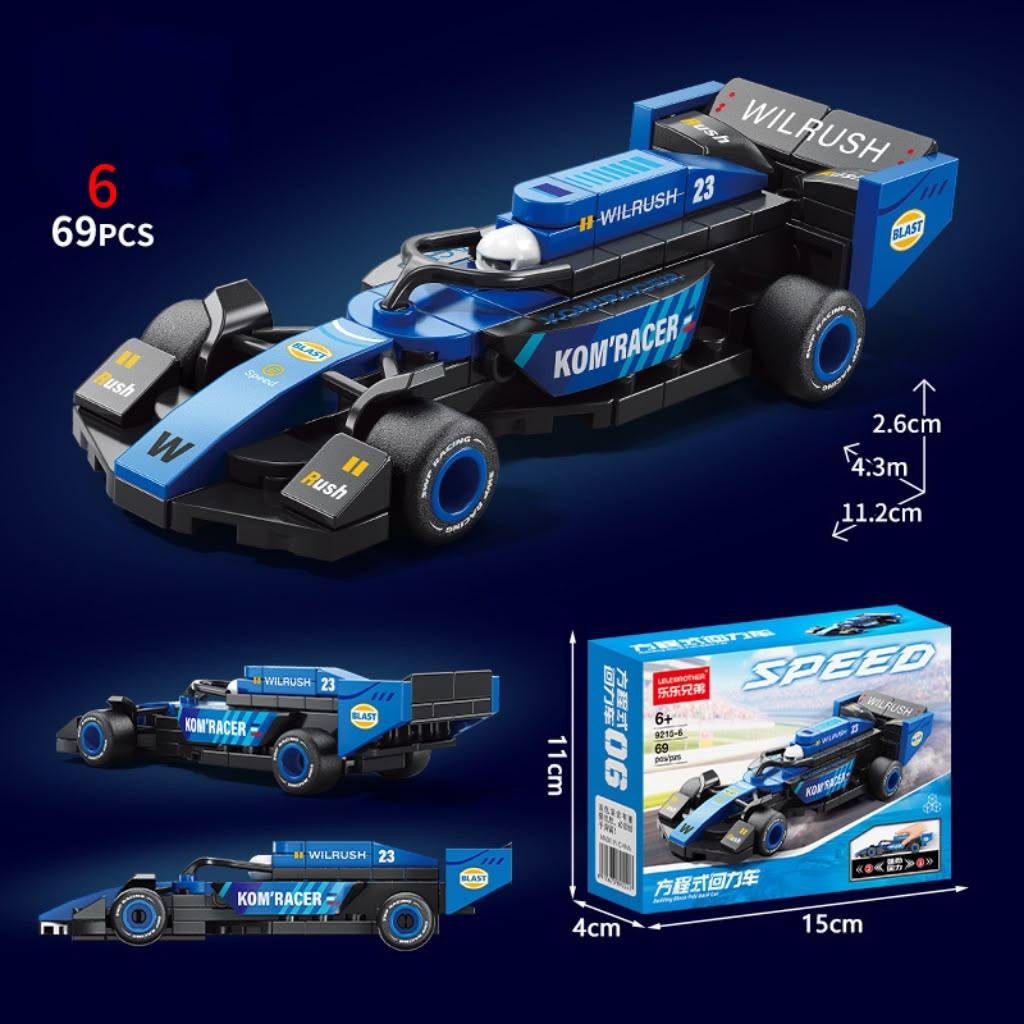 F1 Speed Mini Race Car Building Bricks Model
