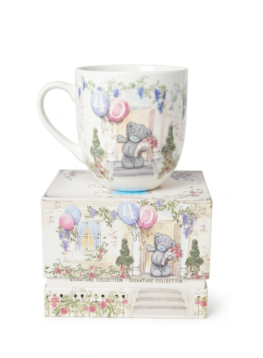 Me To You Tatty Teddy Luxury New Bone China Mug in Foil-Inlaid Box 40th Birthday Gift - Signature Collection