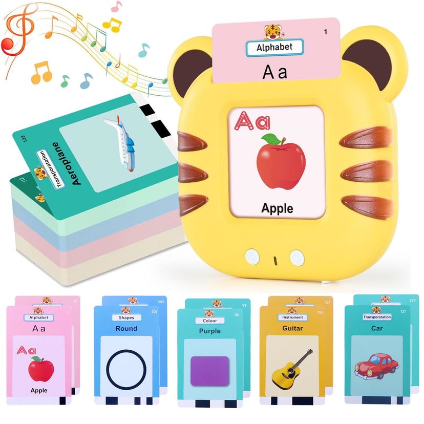 Talking Toddler Flash Cards - 224 Words, ABCs, Numbers & Colours