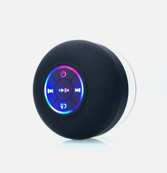 Bluetooth Waterproof Sucker Speaker with Built-in Mic & LED Light