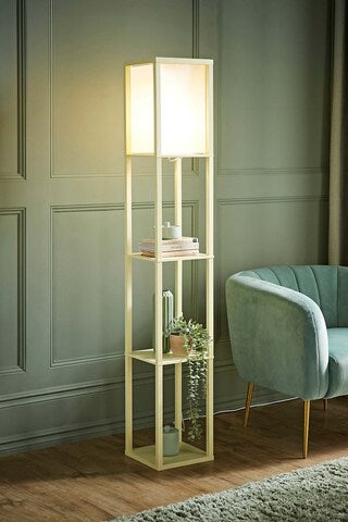 Yellow Struttura Shelf Floor Lamp
