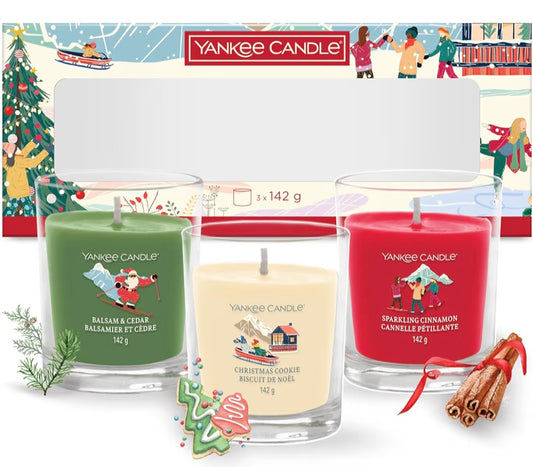 Yankee Candle Christmas Scented Candles Gift Set | 3 x 142g Tumbler Candles | Après Ski Collection