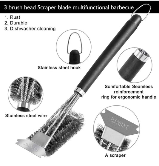 3 Piece BBQ Cleaning Set