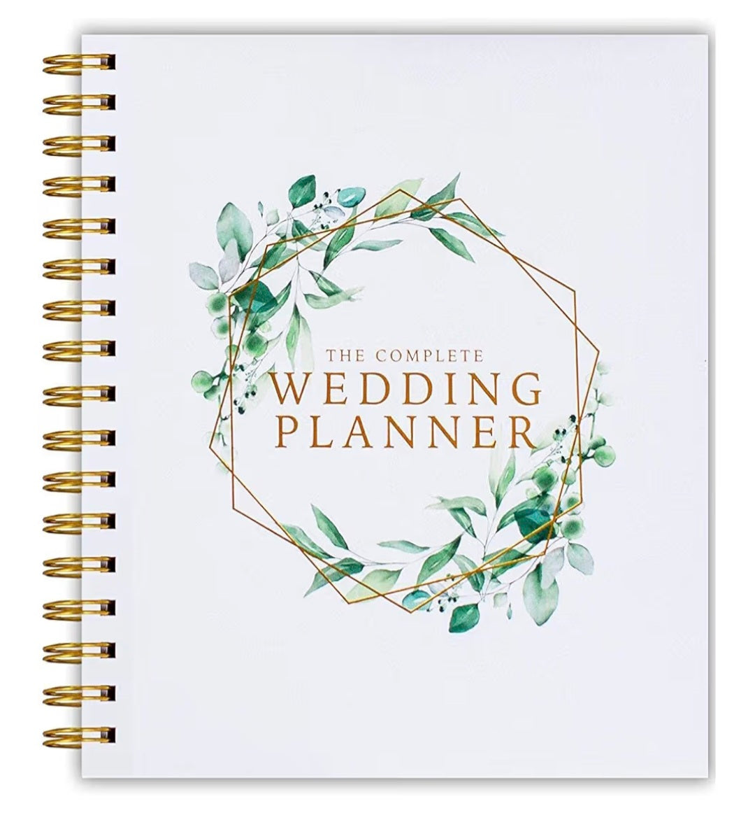 The Complete Wedding Planner Green Floral - UK Bridal Planning Book Journal & Organising Diary, Engagement Gift, Countdown Calendar